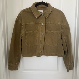 Zara Cropped Denim Jacket